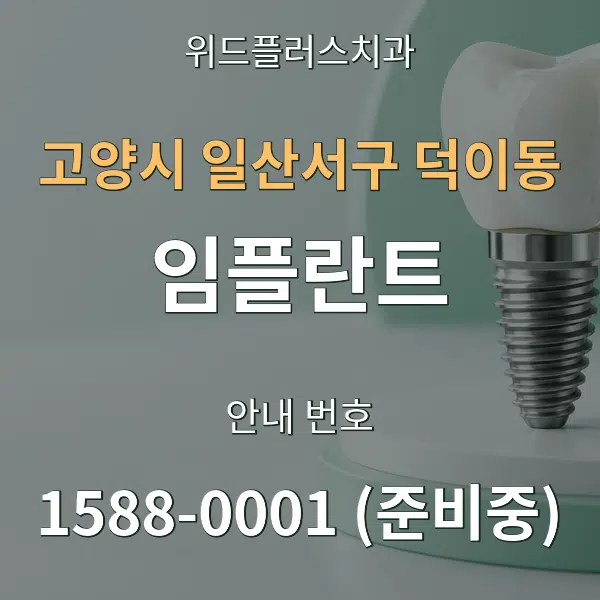 고양시 일산서구 덕이동 임플란트 대표 안내 그래픽