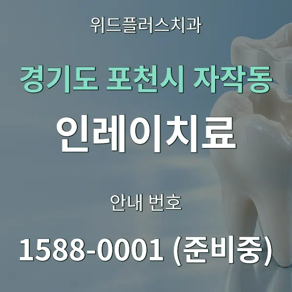경기도 포천시 자작동 인레이치료 대표 안내 그래픽