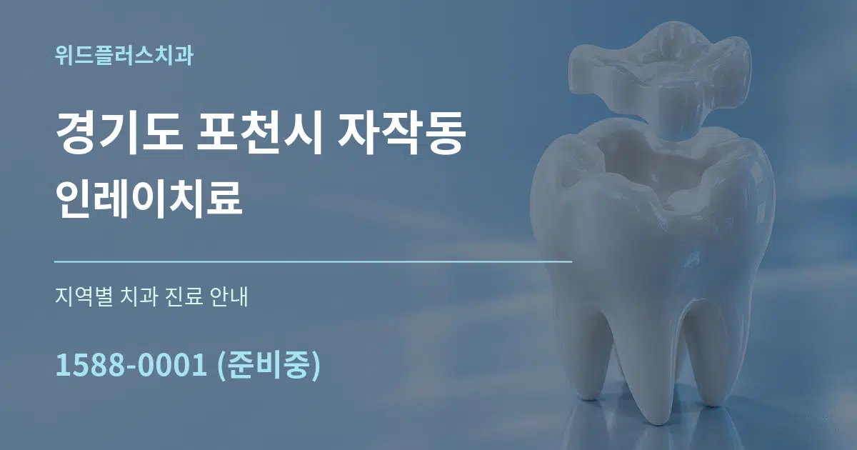 경기도 포천시 자작동 인레이치료 대표 안내 그래픽