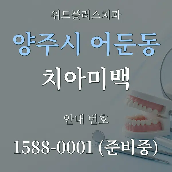 양주시 어둔동 치아미백 대표 안내 그래픽