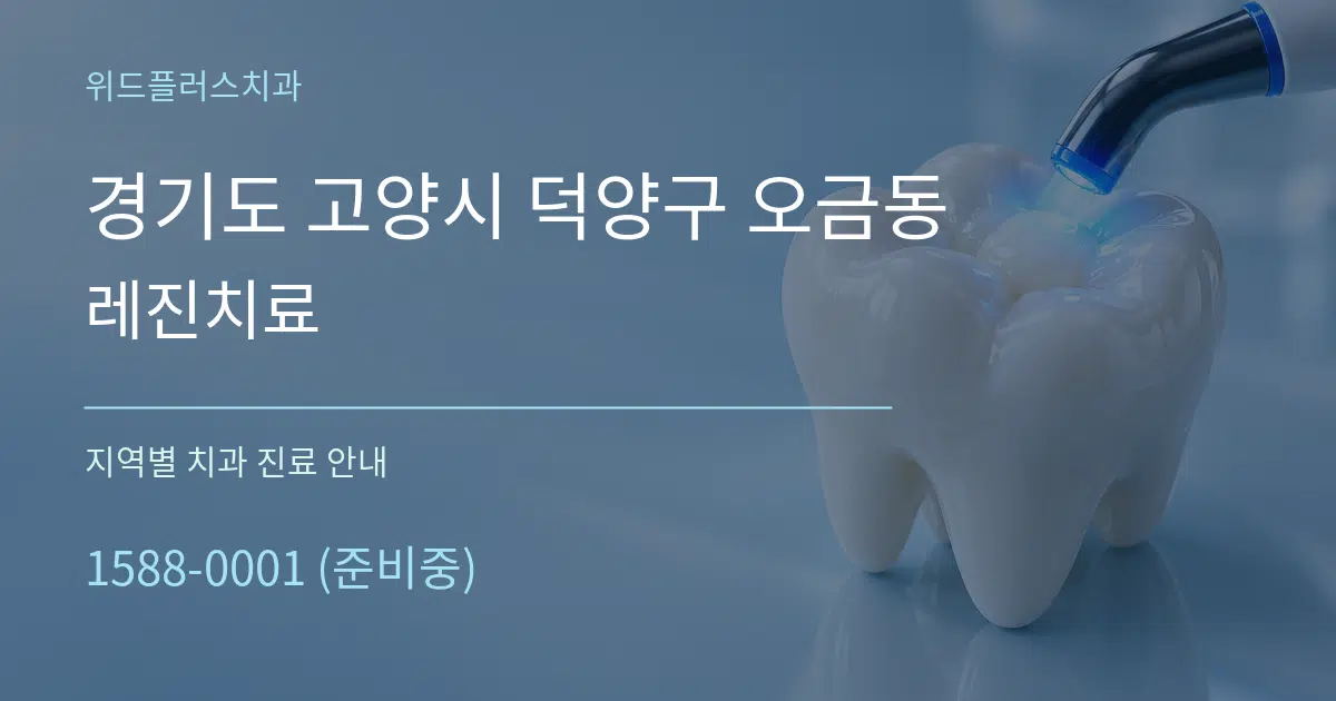 경기도 고양시 덕양구 오금동 레진치료 대표 안내 그래픽