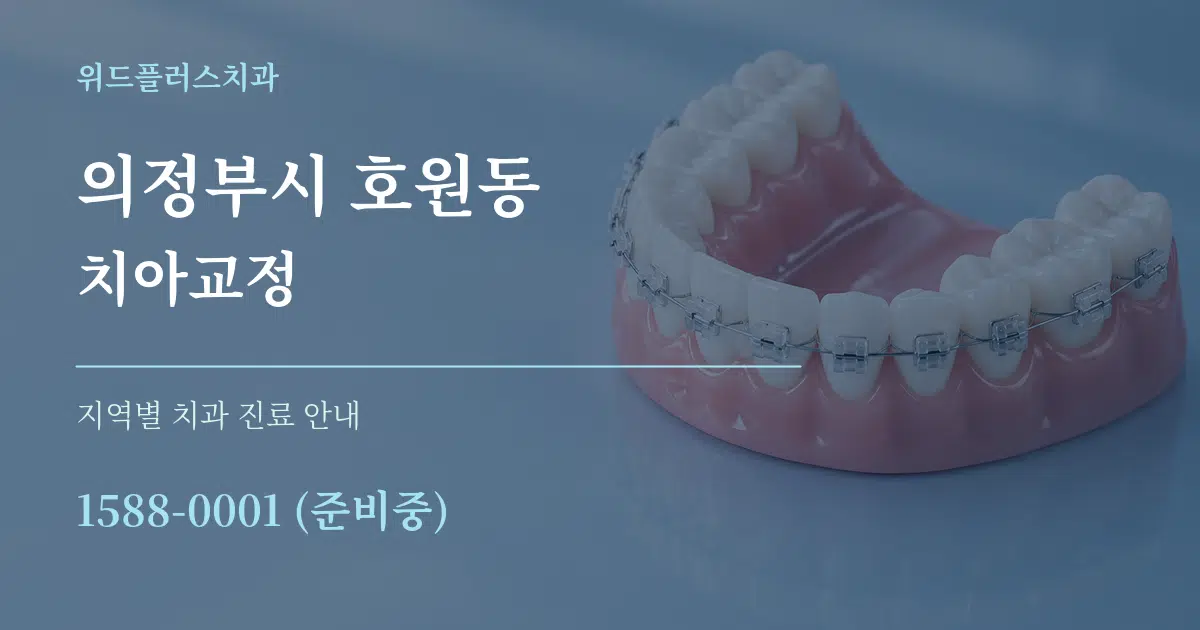 의정부시 호원동 치아교정 대표 안내 그래픽