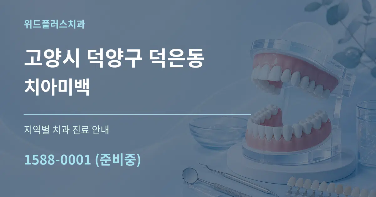고양시 덕양구 덕은동 치아미백 대표 안내 그래픽