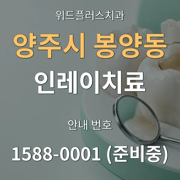 양주시 봉양동 인레이치료 대표 안내 그래픽