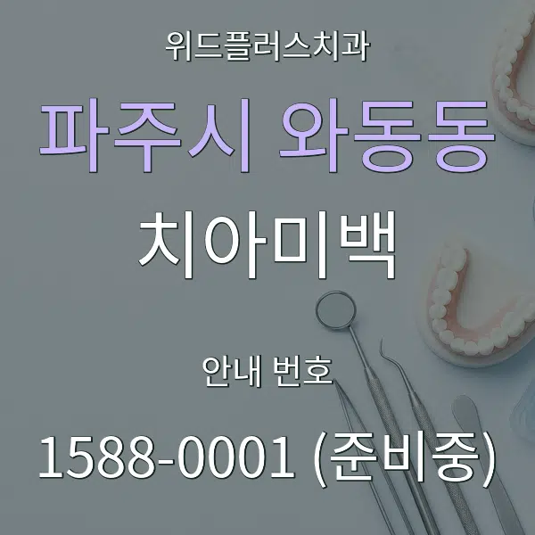 파주시 와동동 치아미백 대표 안내 그래픽