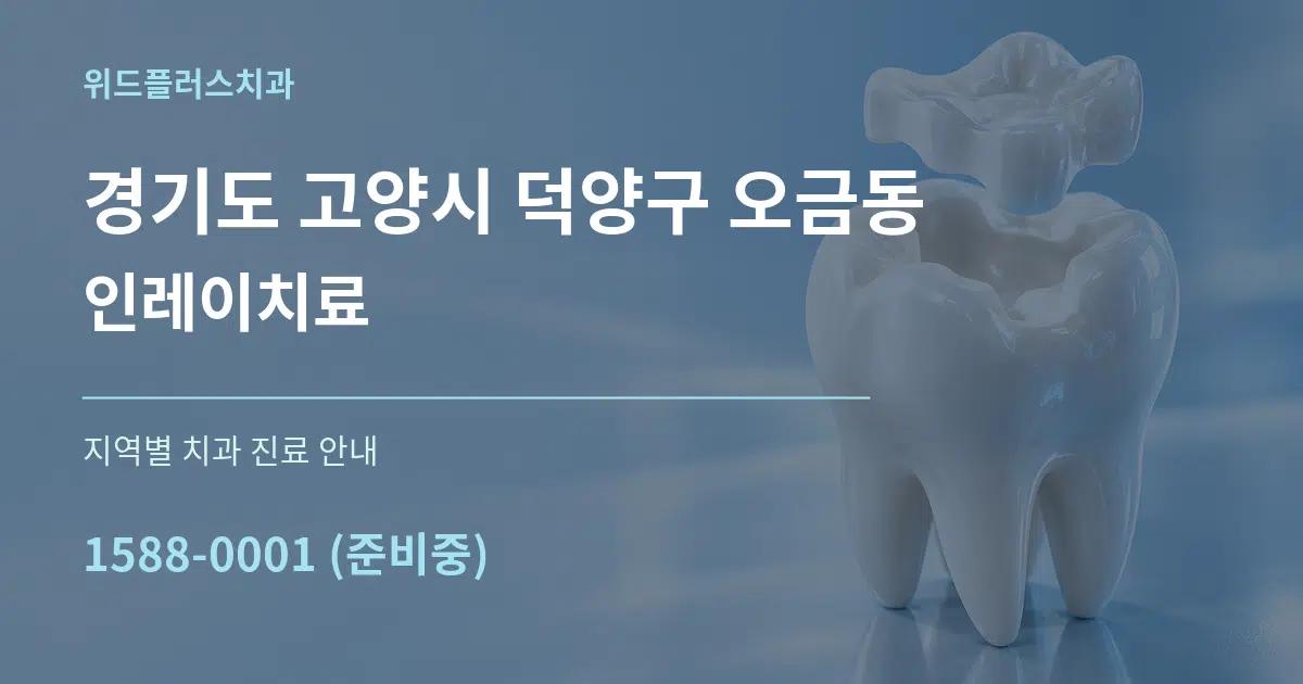 경기도 고양시 덕양구 오금동 인레이치료 대표 안내 그래픽