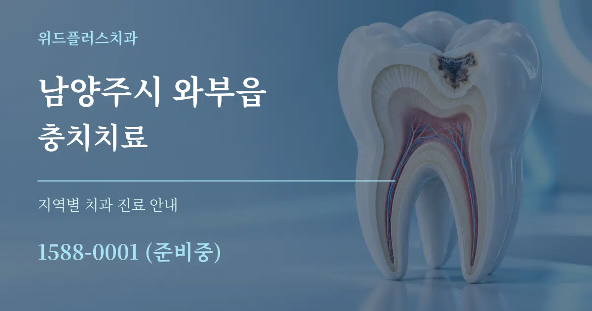 남양주시 와부읍 충치치료 대표 안내 그래픽