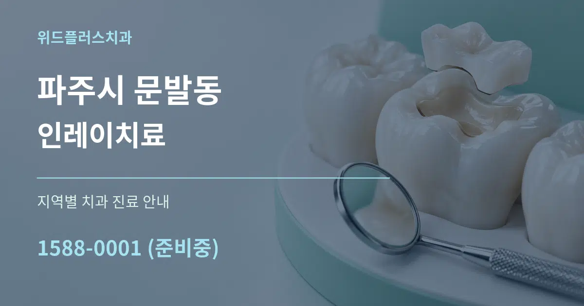 파주시 문발동 인레이치료 대표 안내 그래픽