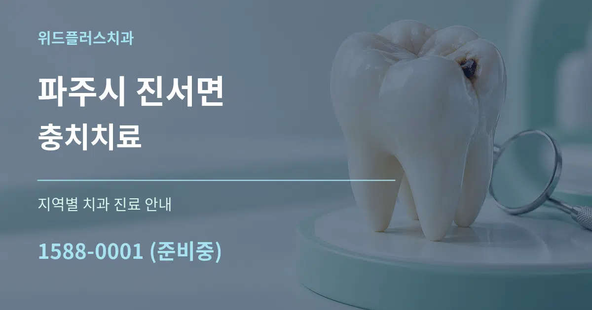 파주시 진서면 충치치료 대표 안내 그래픽