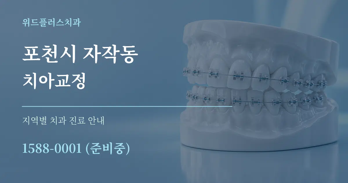 포천시 자작동 치아교정 대표 안내 그래픽