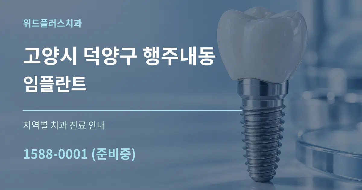 고양시 덕양구 행주내동 임플란트 대표 안내 그래픽