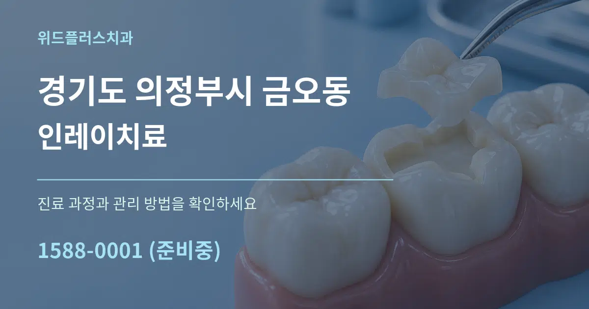 경기도 의정부시 금오동 인레이치료 서비스 이용 안내 그래픽
