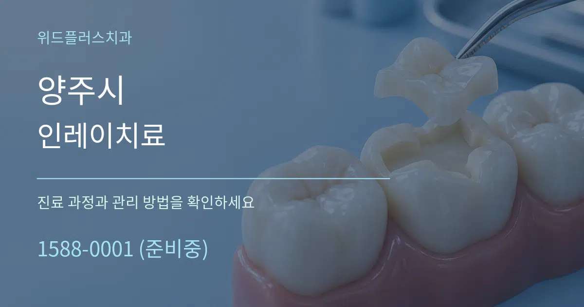 양주시 인레이치료 작업 조건 안내 그래픽