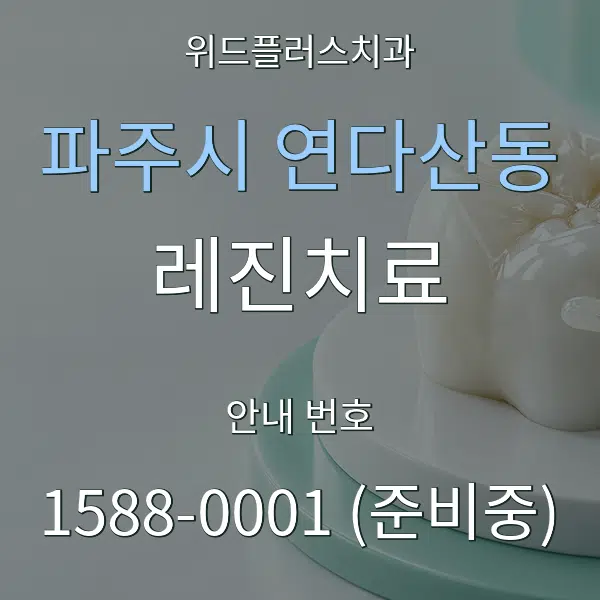 파주시 연다산동 레진치료 대표 안내 그래픽