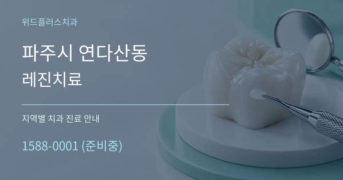 파주시 연다산동 레진치료 대표 안내 그래픽