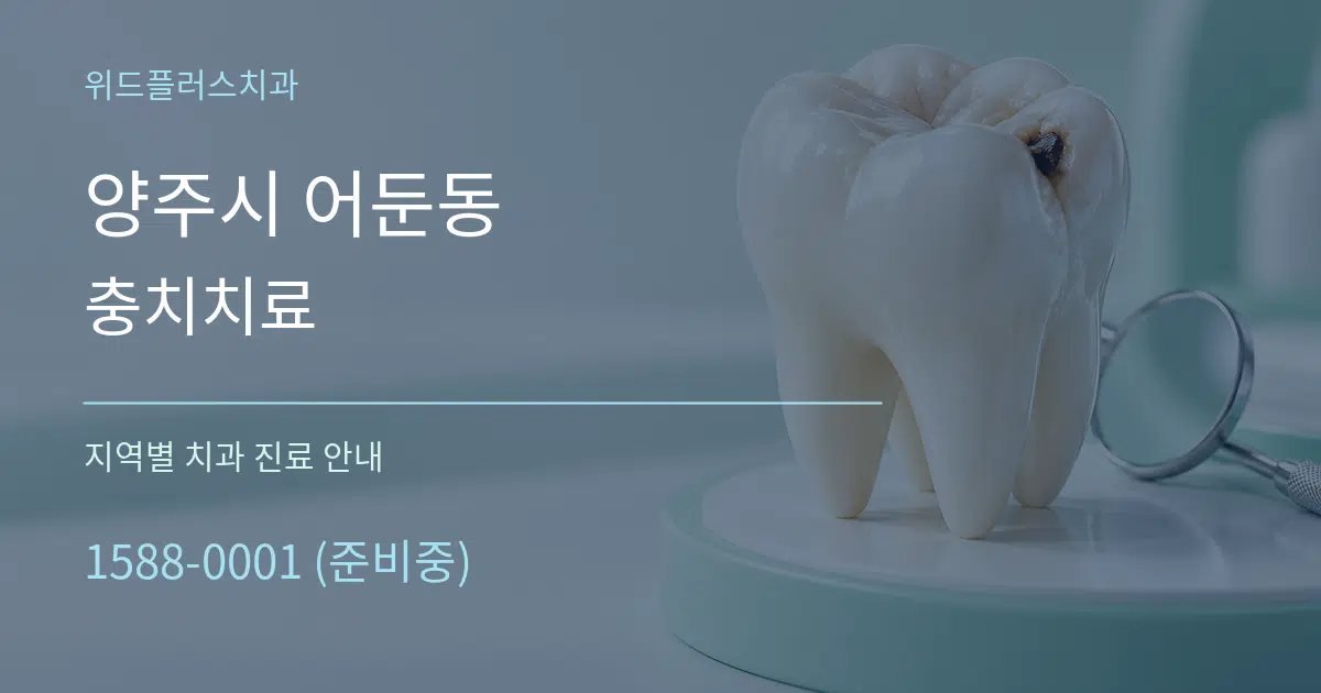 양주시 어둔동 충치치료 대표 안내 그래픽