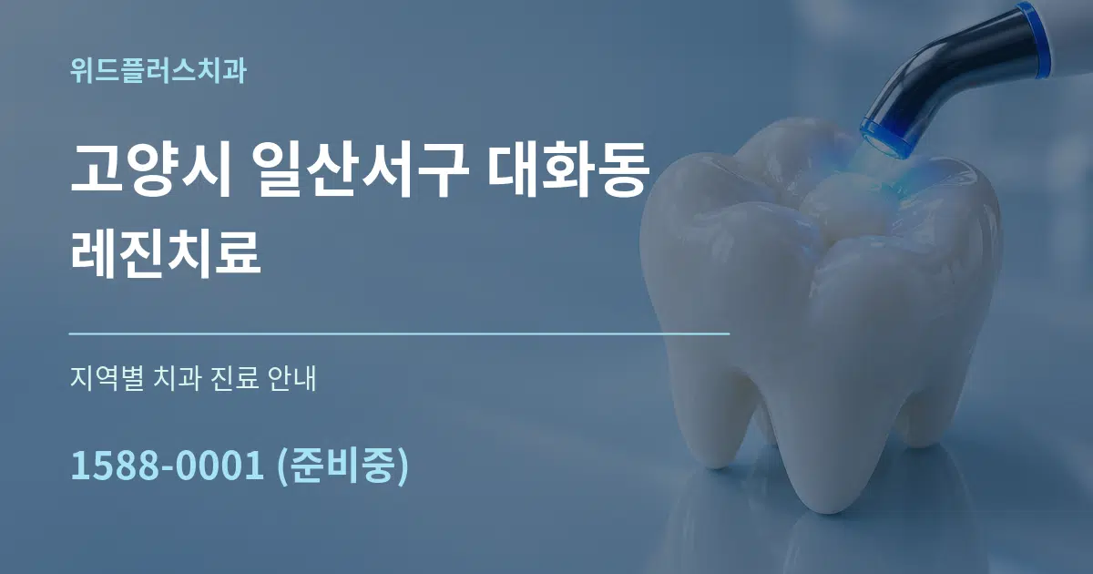 고양시 일산서구 대화동 레진치료 대표 안내 그래픽