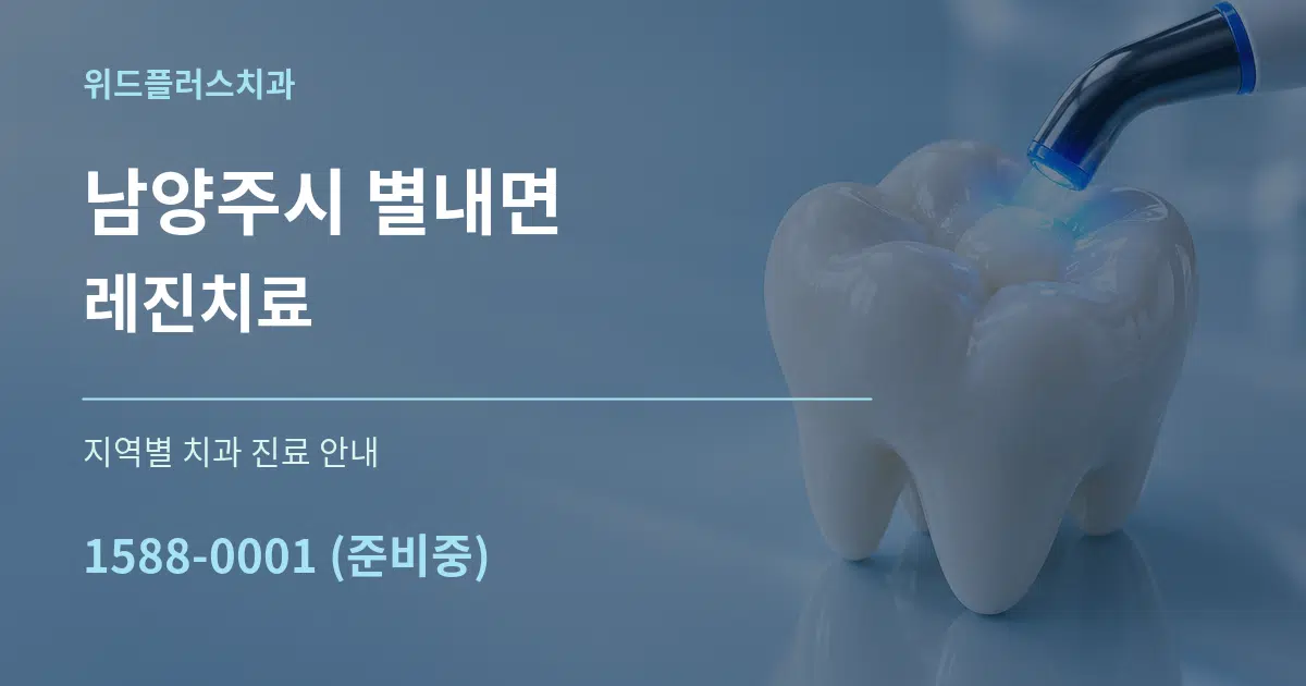 남양주시 별내면 레진치료 대표 안내 그래픽