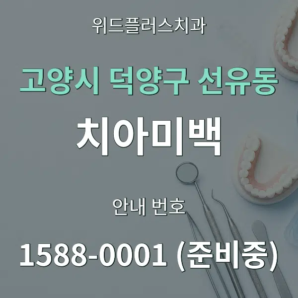 고양시 덕양구 선유동 치아미백 대표 안내 그래픽