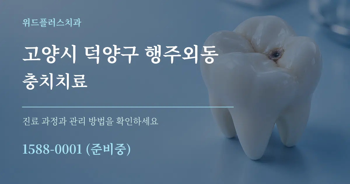 고양시 덕양구 행주외동 충치치료 작업 조건 안내 그래픽