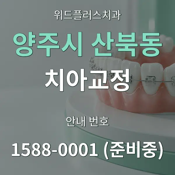 양주시 산북동 치아교정 대표 안내 그래픽
