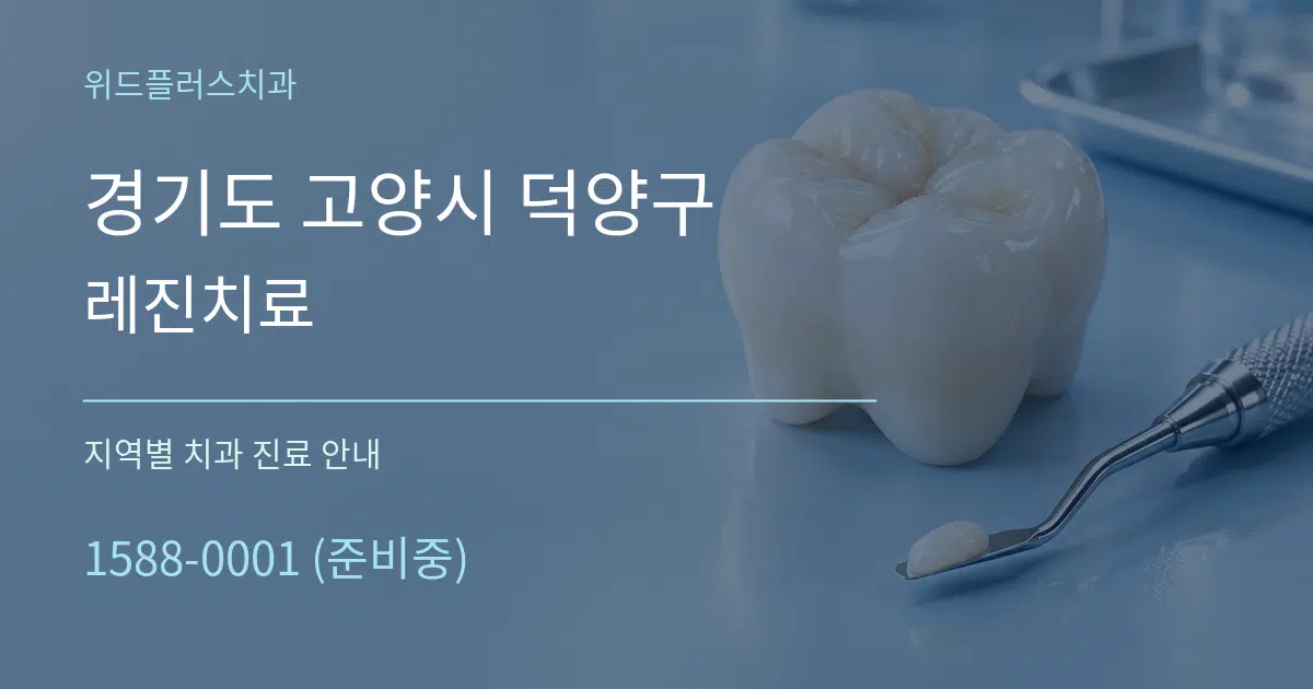 경기도 고양시 덕양구 레진치료 대표 안내 그래픽