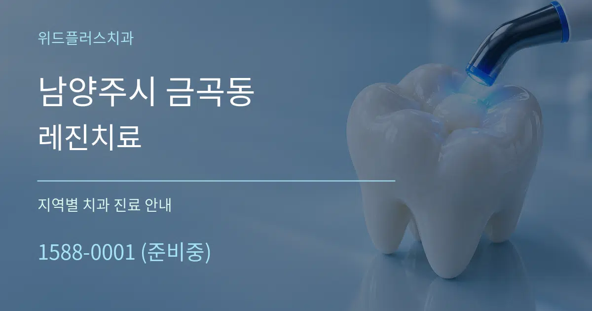 남양주시 금곡동 레진치료 대표 안내 그래픽