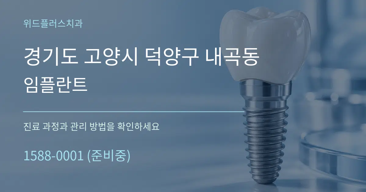 경기도 고양시 덕양구 내곡동 임플란트 작업 조건 안내 그래픽