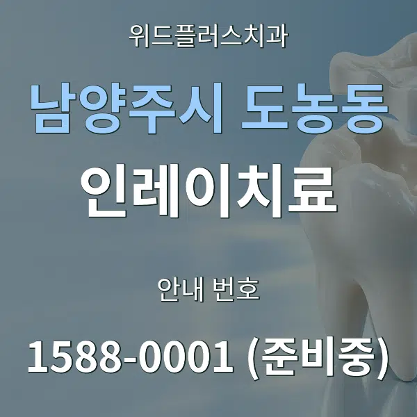 남양주시 도농동 인레이치료 대표 안내 그래픽