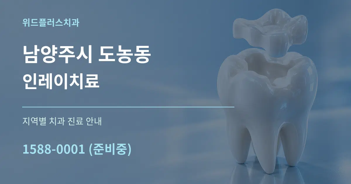 남양주시 도농동 인레이치료 대표 안내 그래픽