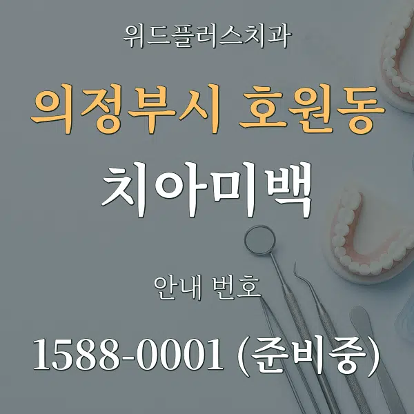 의정부시 호원동 치아미백 대표 안내 그래픽