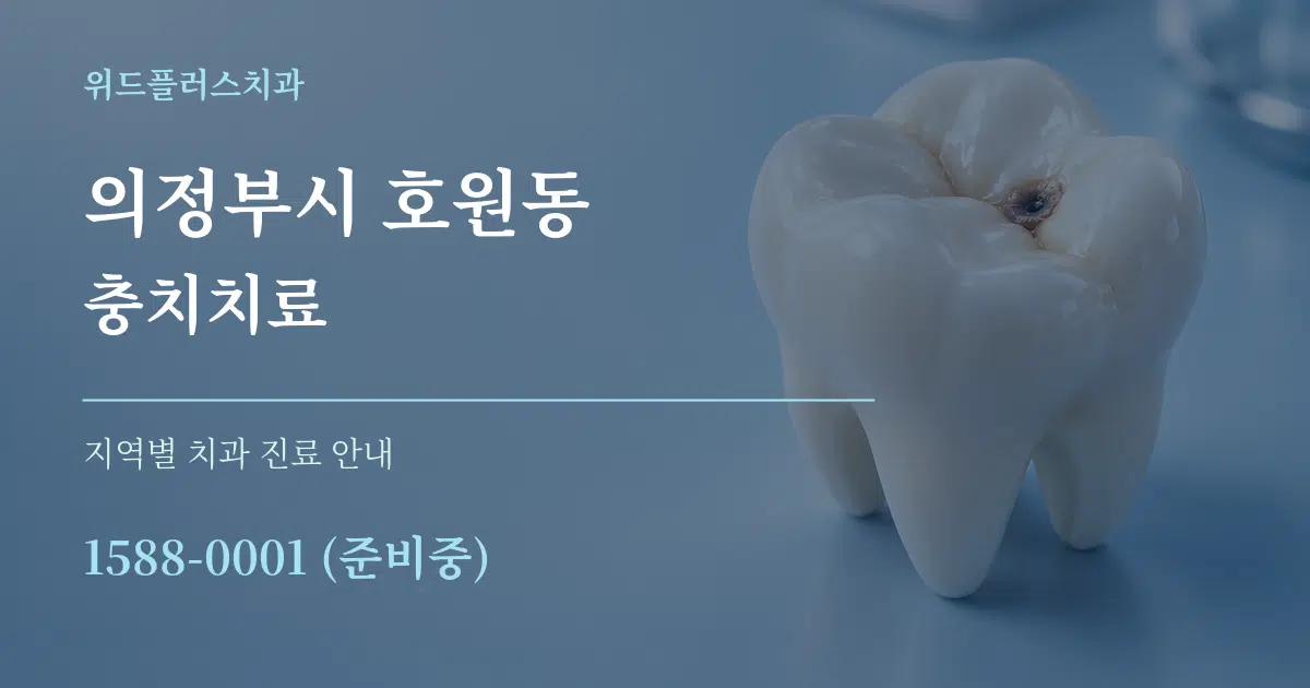의정부시 호원동 충치치료 대표 안내 그래픽