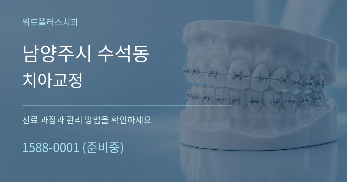 남양주시 수석동 치아교정 서비스 이용 안내 그래픽