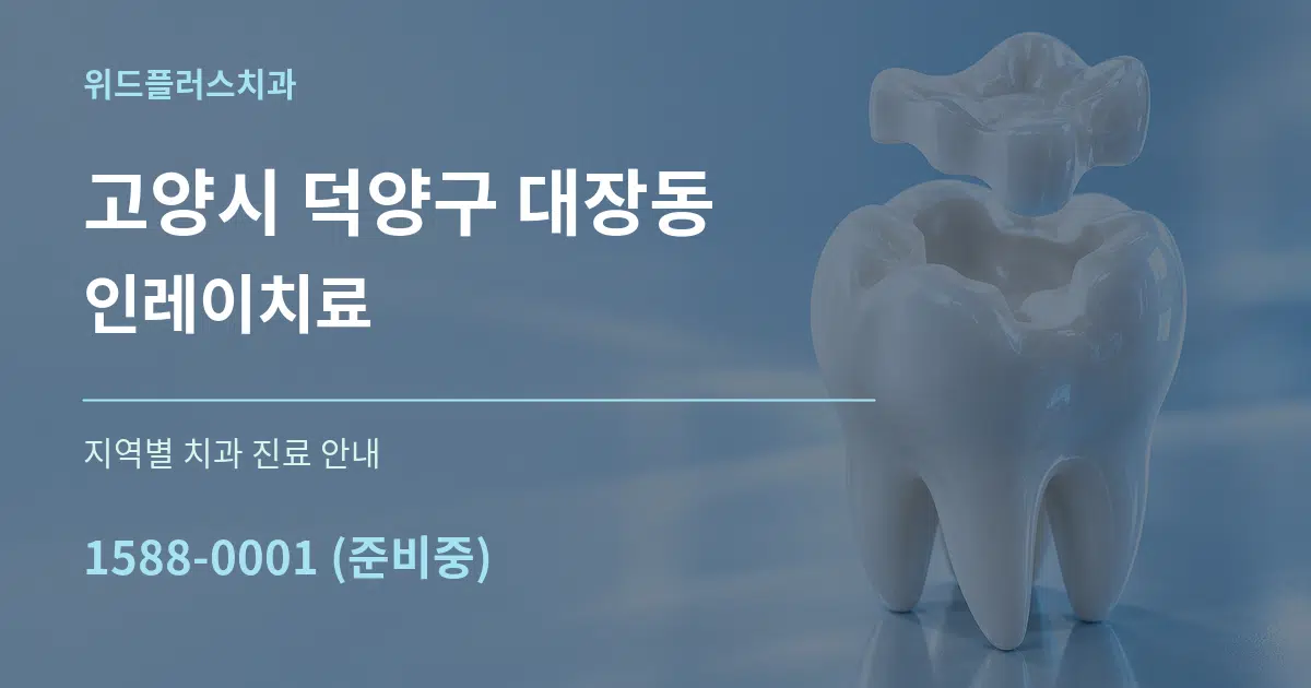 고양시 덕양구 대장동 인레이치료 대표 안내 그래픽