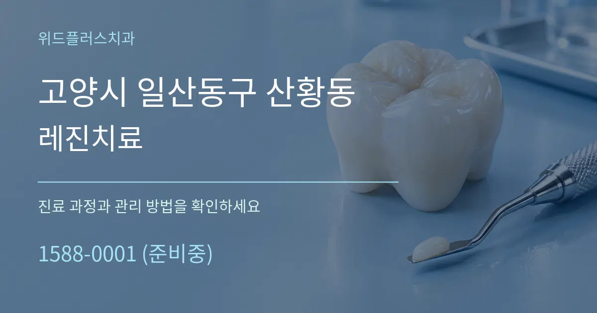 고양시 일산동구 산황동 레진치료 서비스 이용 안내 그래픽