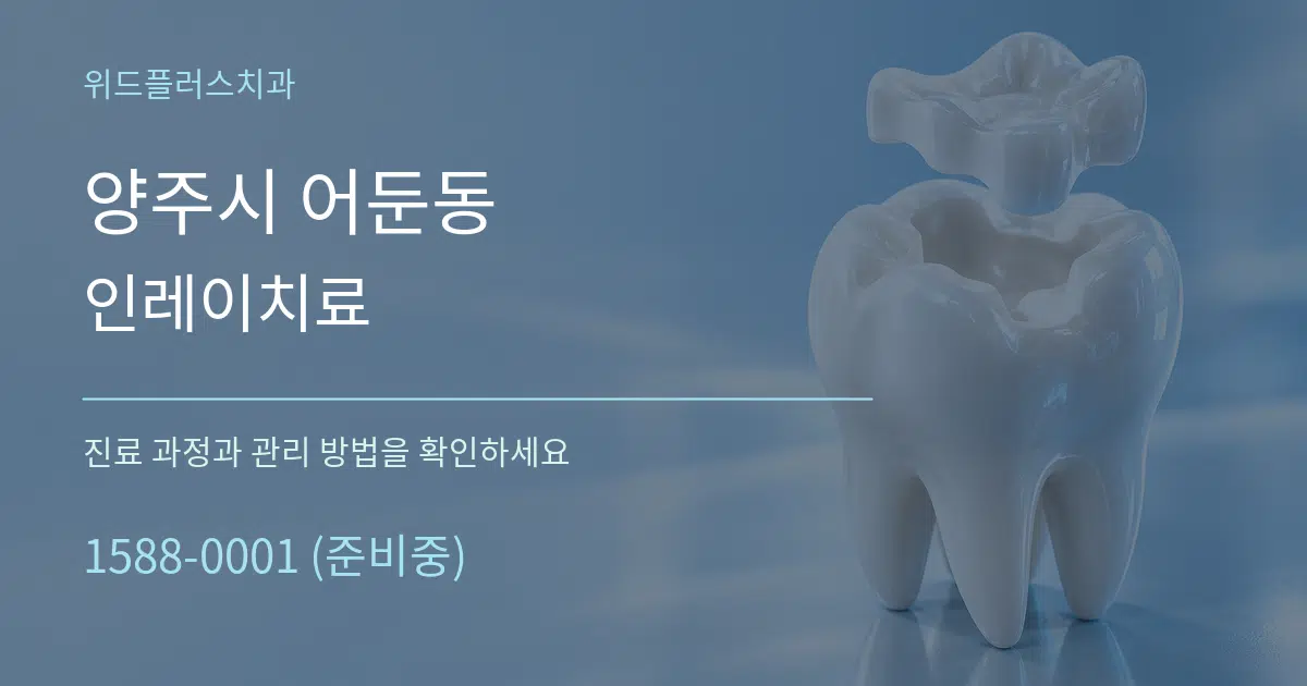 양주시 어둔동 인레이치료 서비스 이용 안내 그래픽