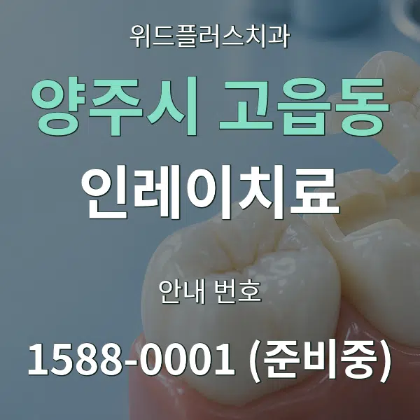 양주시 고읍동 인레이치료 대표 안내 그래픽