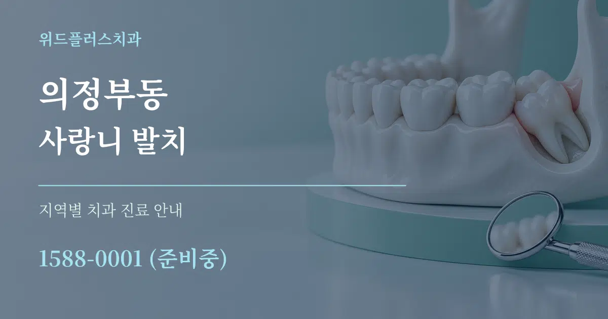 의정부동 사랑니 발치 대표 안내 그래픽