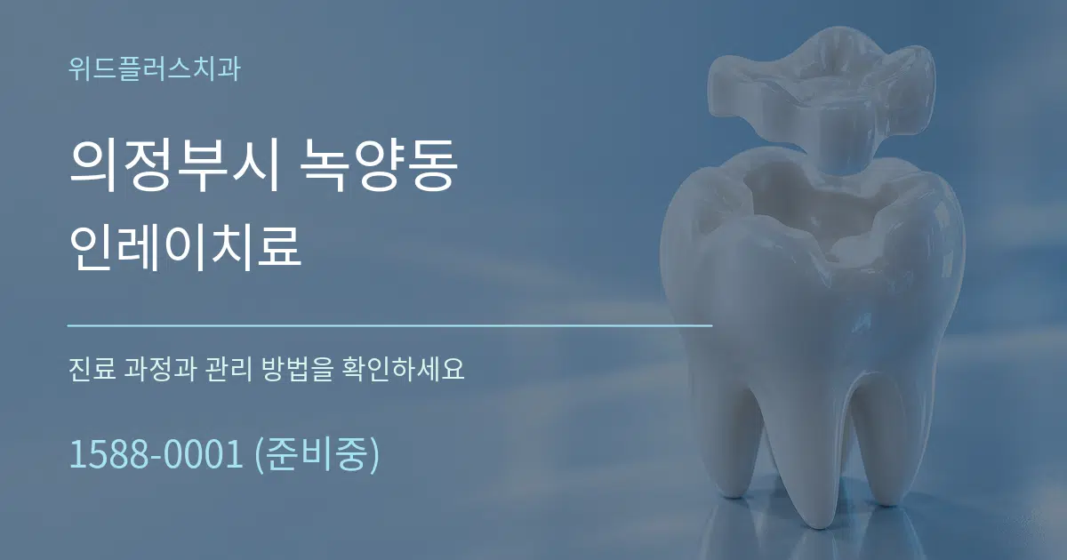 의정부시 녹양동 인레이치료 작업 조건 안내 그래픽