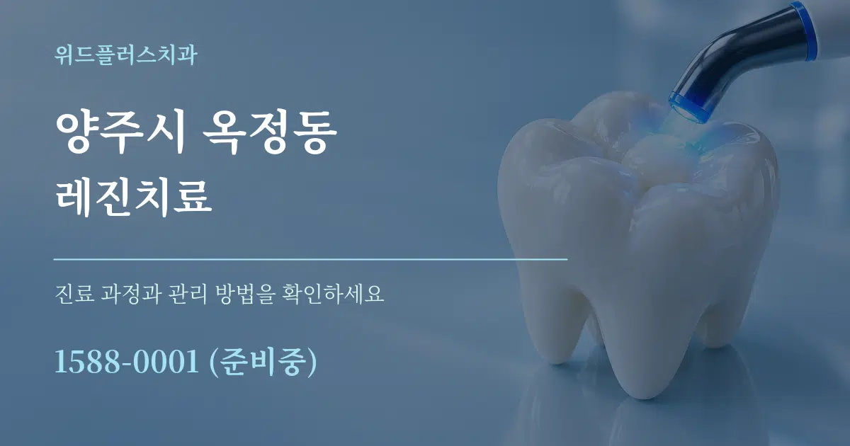 양주시 옥정동 레진치료 서비스 이용 안내 그래픽