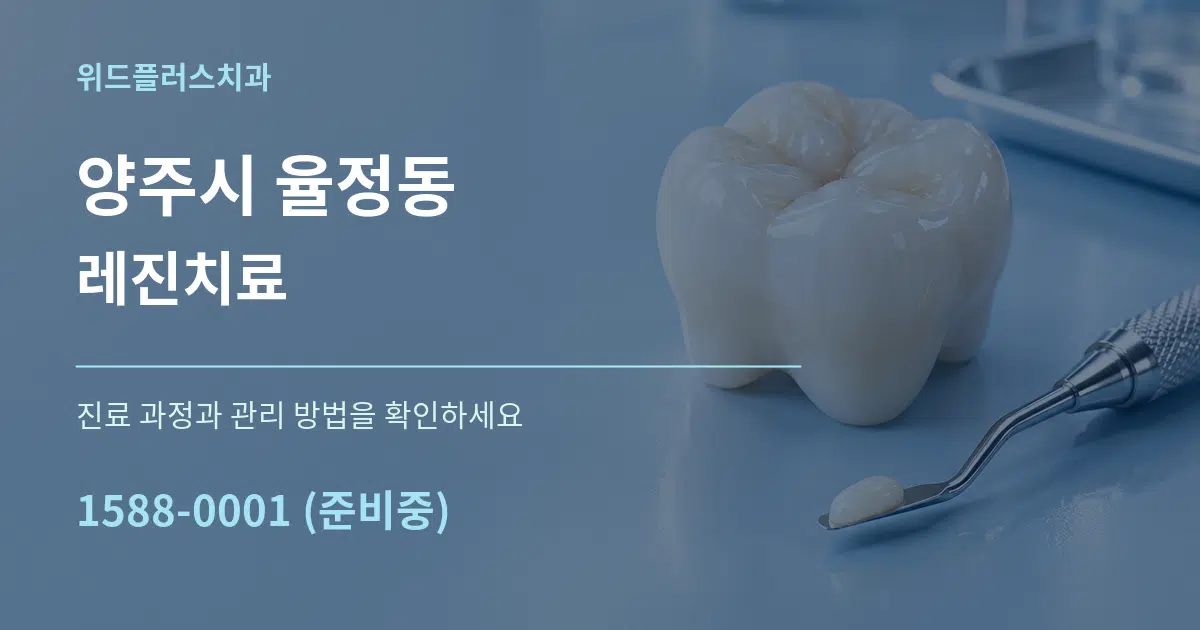 양주시 율정동 레진치료 서비스 이용 안내 그래픽