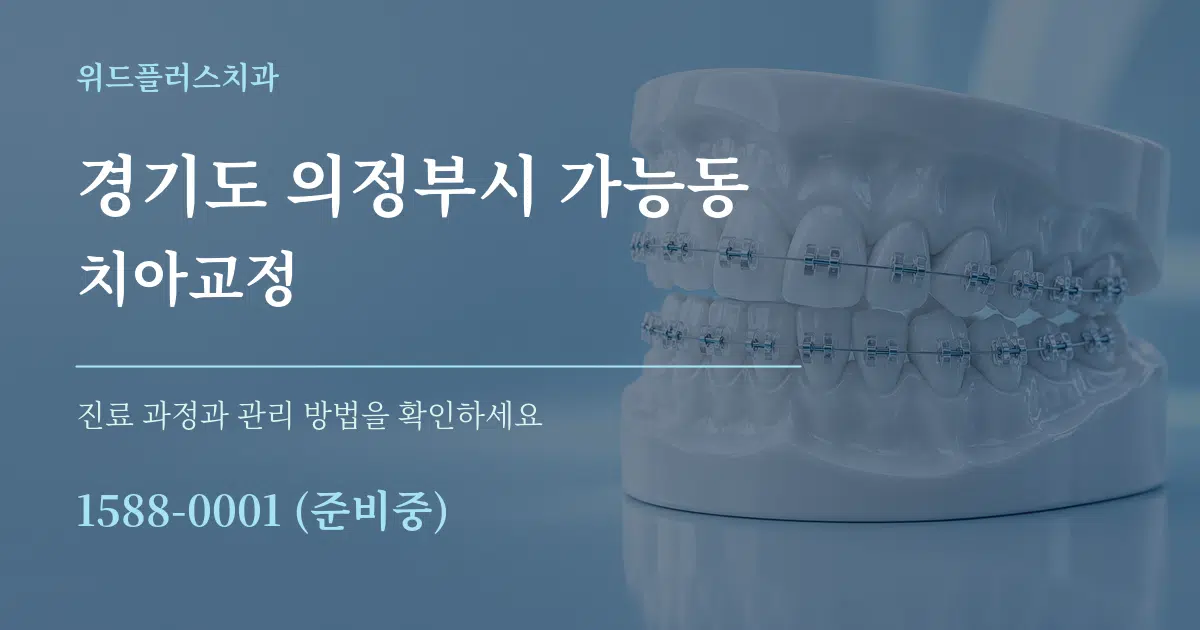 경기도 의정부시 가능동 치아교정 서비스 이용 안내 그래픽