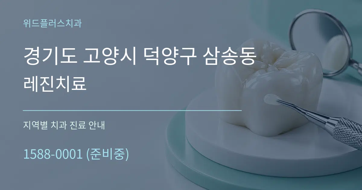 경기도 고양시 덕양구 삼송동 레진치료 대표 안내 그래픽