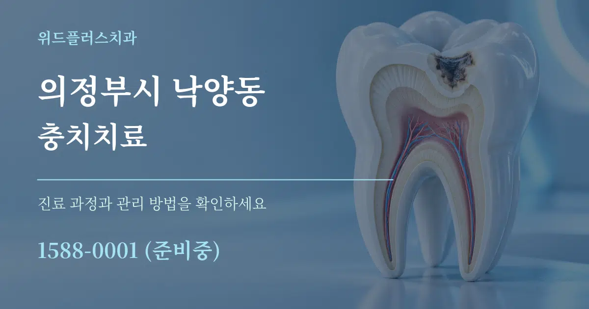 의정부시 낙양동 충치치료 서비스 이용 안내 그래픽