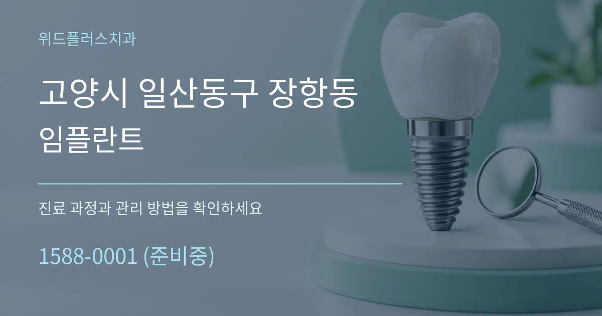 고양시 일산동구 장항동 임플란트 서비스 이용 안내 그래픽