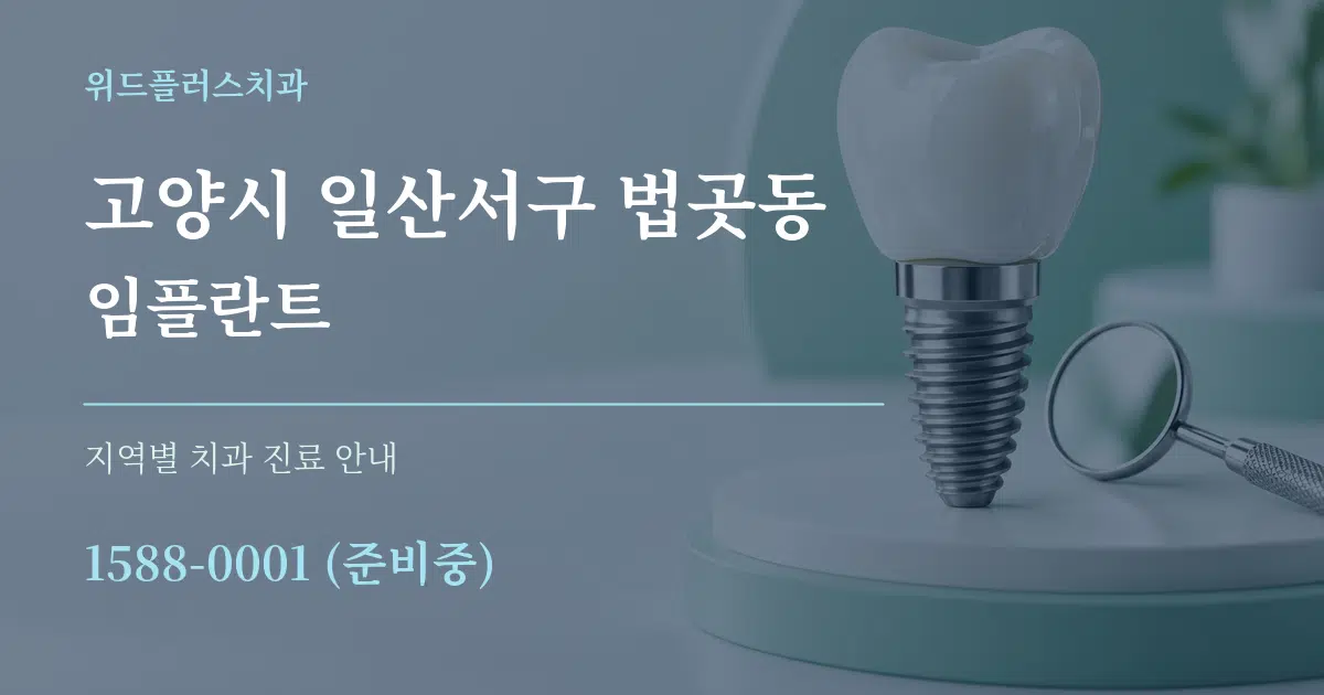 고양시 일산서구 법곳동 임플란트 대표 안내 그래픽