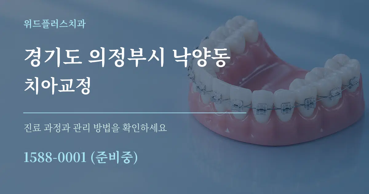 경기도 의정부시 낙양동 치아교정 작업 조건 안내 그래픽