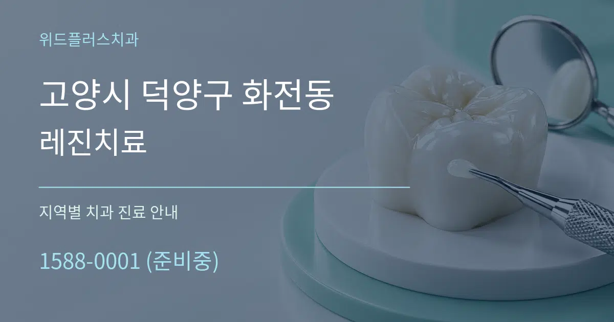 고양시 덕양구 화전동 레진치료 대표 안내 그래픽