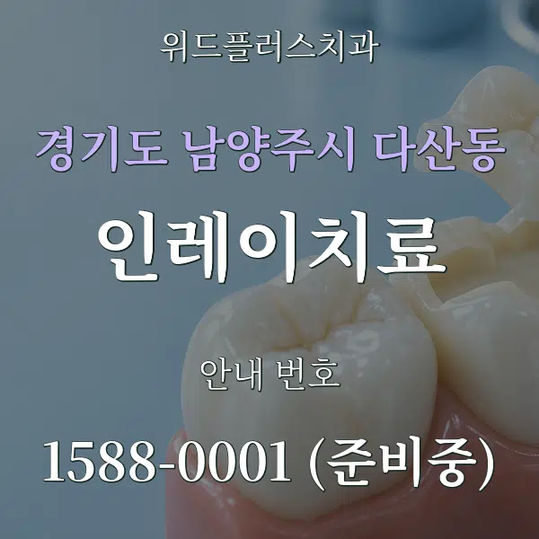 경기도 남양주시 다산동 인레이치료 대표 안내 그래픽