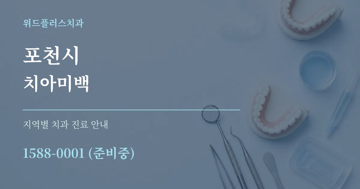 포천시 치아미백 대표 안내 그래픽